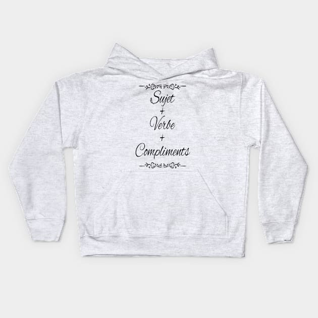 Subject verb compliments Kids Hoodie by Manikool